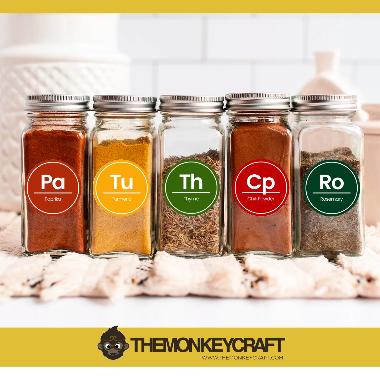 Periodic Table Styled Spice Labels - 010 - STANDARD PRESET