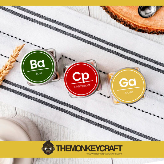 Periodic Table Styled Spice Labels - 010 - STANDARD PRESET