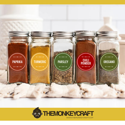 Kitchen Spice Jar Labels - Style 005 - CUSTOM