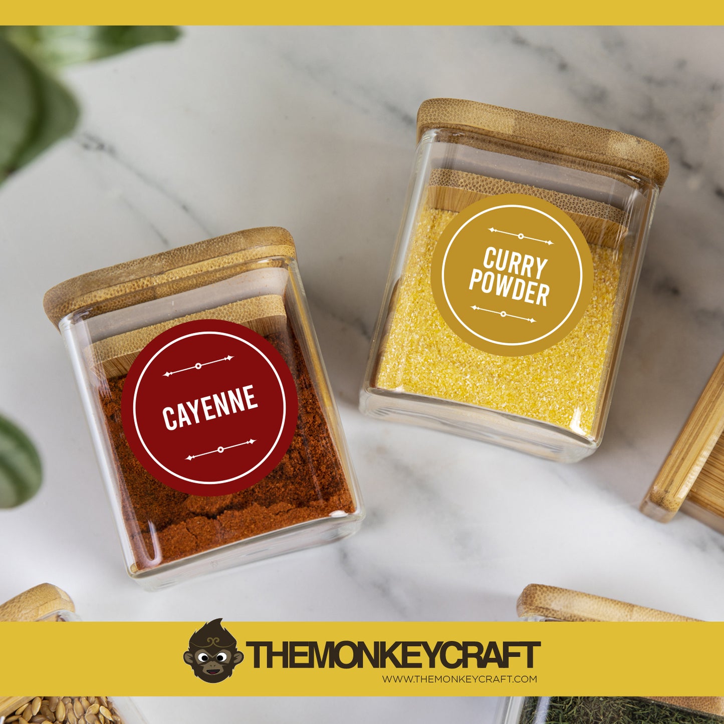 Kitchen Spice Jar Labels - Style 005 - STANDARD SET