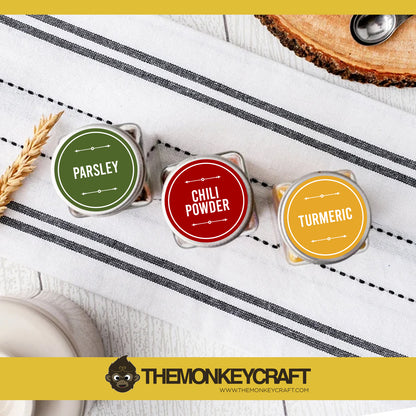 Kitchen Spice Jar Labels - Style 005 - CUSTOM
