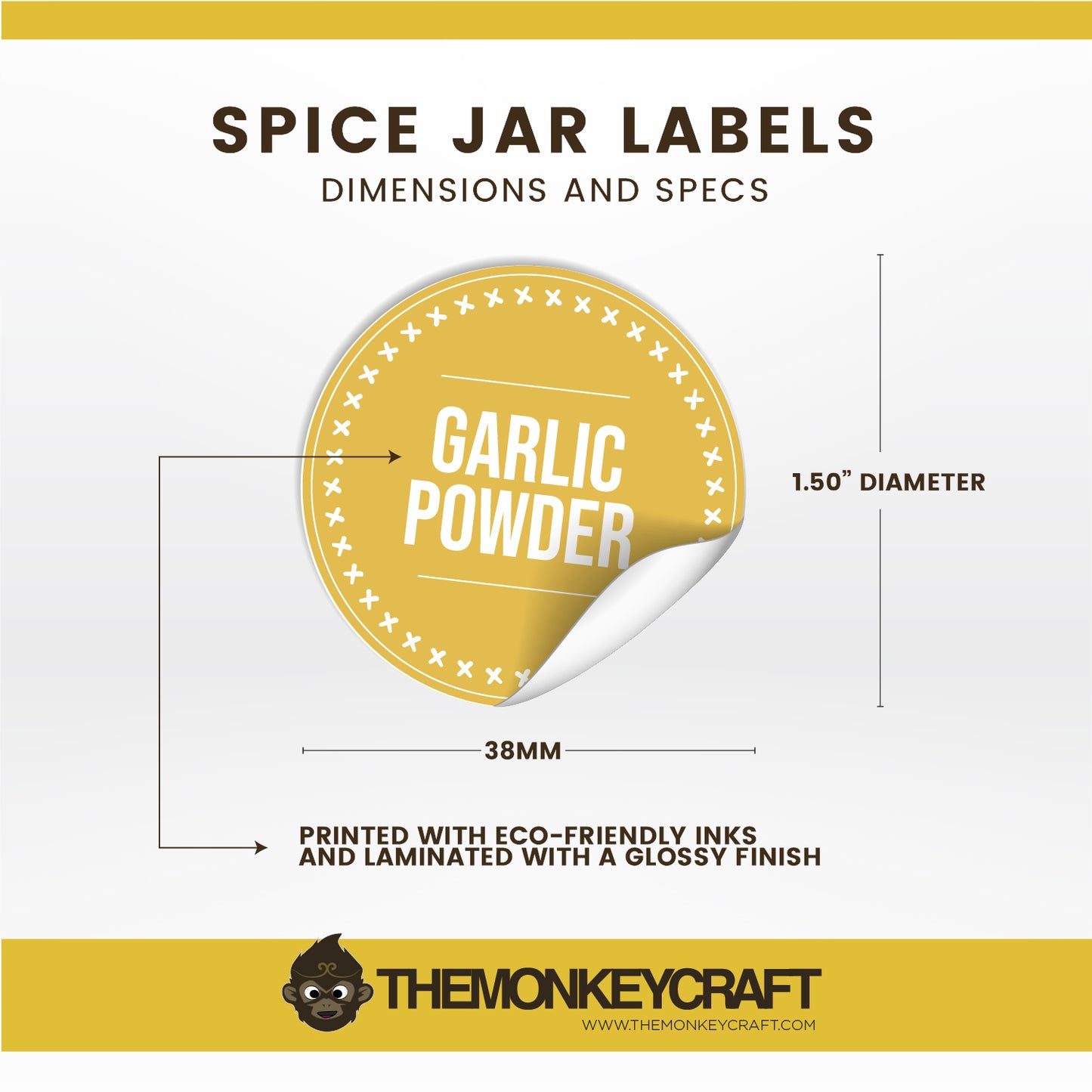Kitchen Spice Jar Labels - Style 006 - CUSTOM
