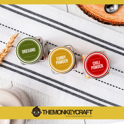 Kitchen Spice Jar Labels - Style 009 - CUSTOM